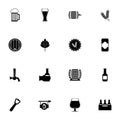 Beer icon - Expand to any size - Change to any colour. Perfect Flat Vector Contains such Icons as glass, packaging, bottle opener Royalty Free Stock Photo