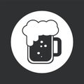 Beer icon. Flat design. Vector illustration