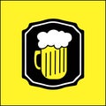 Beer icon in the rim of international beer day august 3 vector illustration