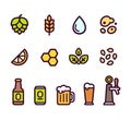 Beer icon set