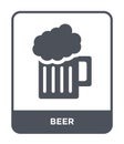 beer icon in trendy design style. beer icon isolated on white background. beer vector icon simple and modern flat symbol for web Royalty Free Stock Photo