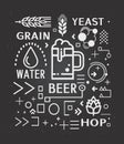 Beer infographic icons design. Royalty Free Stock Photo