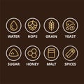 Beer ingredient icons