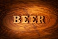 Beer - Inscription by wooden letters