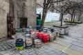 Beer kegs in Edinburgh Royalty Free Stock Photo