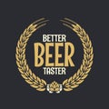 Beer Label Reward Logo On Dark Background Royalty Free Stock Photo