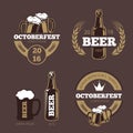 Beer label templates for beer house, brewing company, pub and bar