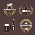 Beer label templates for beer house, brewing company, pub, bar