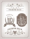 beer labels. Vector illustration decorative design Royalty Free Stock Photo