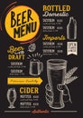 Beer menu restaurant, drink template. Royalty Free Stock Photo