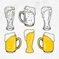 Beer Mug Bundle, Alcohol, Beer Clipart, Cheers And Beers, Drinking Dad, Beer Babe