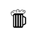 beer mug with foam icon. Element of simple icon for websites, web design, mobile app, info graphics. Signs and symbols collection Royalty Free Stock Photo
