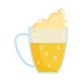 Beer mug foam isolated icon over white background Royalty Free Stock Photo