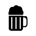 Beer mug with foam logo Royalty Free Stock Photo