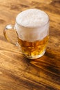 Beer mug full of cold fresh alcohol drink Royalty Free Stock Photo