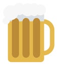 Beer mug icon. Drinking glass with foam top Royalty Free Stock Photo