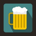 Beer mug icon in flat style Royalty Free Stock Photo