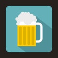 Beer mug icon, flat style Royalty Free Stock Photo