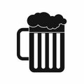 Beer mug icon, simple style Royalty Free Stock Photo