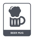 beer mug icon in trendy design style. beer mug icon isolated on white background. beer mug vector icon simple and modern flat Royalty Free Stock Photo