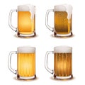 Beer mug light and dark vector