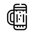 Beer mug line art icon representing alcohol beverage Royalty Free Stock Photo