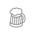 Beer mug line icon. Royalty Free Stock Photo