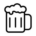 Beer mug line vector icon which can easily modify or edit Royalty Free Stock Photo