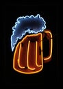 Beer mug neon sign Royalty Free Stock Photo