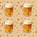 Beer Mug Pattern Royalty Free Stock Photo