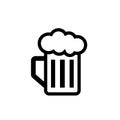 Beer mug silhouette icon Royalty Free Stock Photo