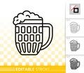 Beer Mug simple black line vector icon Royalty Free Stock Photo