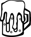 Beer mug vector illustration Royalty Free Stock Photo