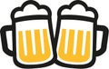 Beer mugs icons cheers