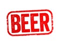 Beer is one of the oldest and the most widely consumed alcoholic drink in the world, text stamp concept background