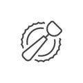 Beer opener line outline icon