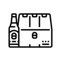 beer pack production line icon vector illustration