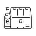 beer pack production line icon vector illustration