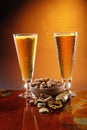 Beer and peanuts Royalty Free Stock Photo