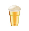 Beer Plastic Glass Composition Royalty Free Stock Photo