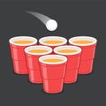 Beer Pong cups Royalty Free Stock Photo