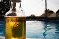 Beer on pool