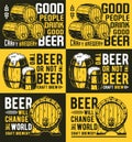 Beer posters of bar. Posters with craft beer