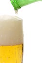 beer pouring in glass Royalty Free Stock Photo