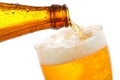 Beer pouring into glass Royalty Free Stock Photo