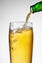 Beer is Pouring into glass Royalty Free Stock Photo