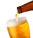 Beer is pouring into glass Royalty Free Stock Photo