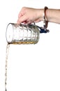 Beer pouring out Royalty Free Stock Photo