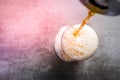 Beer pouring out of a can into a glass Royalty Free Stock Photo