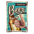 Beer Premium Craft Drink Advertise Banner Vector Royalty Free Stock Photo